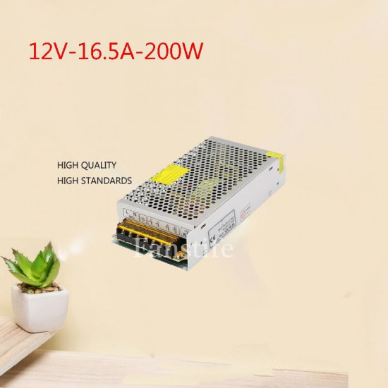 Alimentation de commutation pour adaptateur de bande Led, transformateur découpage 110 / 220V AC à 12V DC 16.5 A 200W